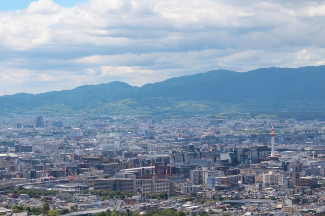 上空からの街の景色